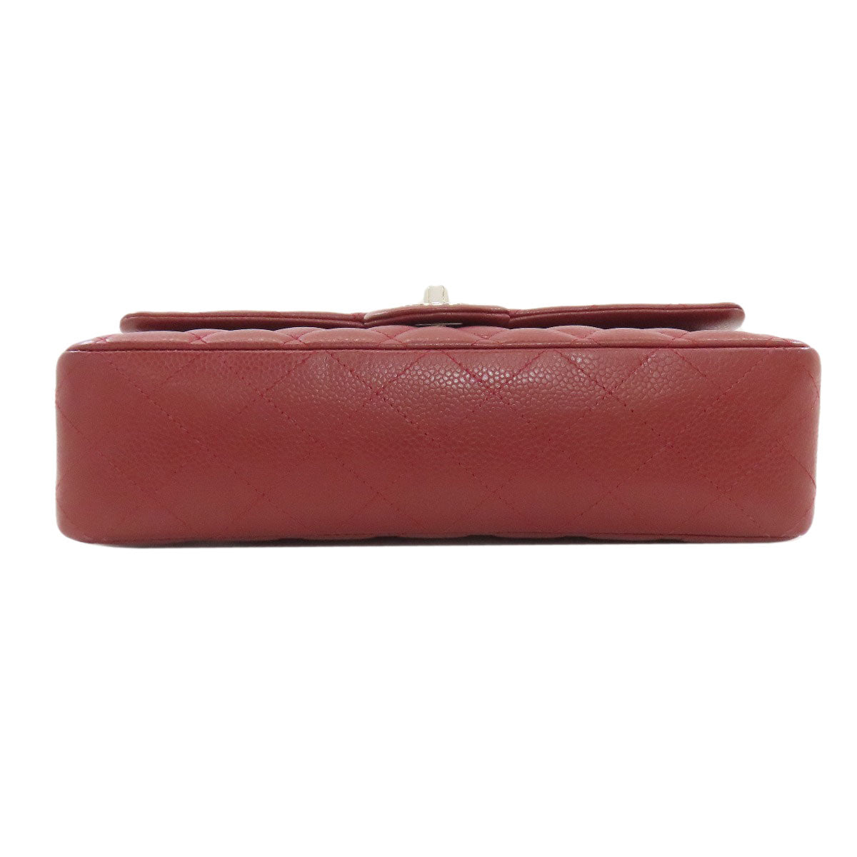 CHANEL Matelasse Double Flap Silver Hardware Shoulder Bag Grained Calfskin Skin Ladies [Used]