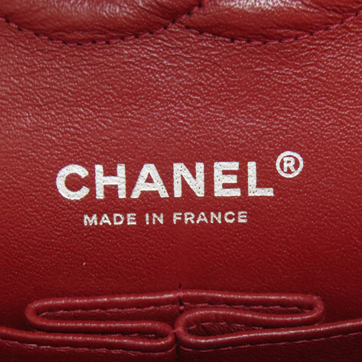 CHANEL Matelasse Double Flap Silver Hardware Shoulder Bag Grained Calfskin Skin Ladies [Used]
