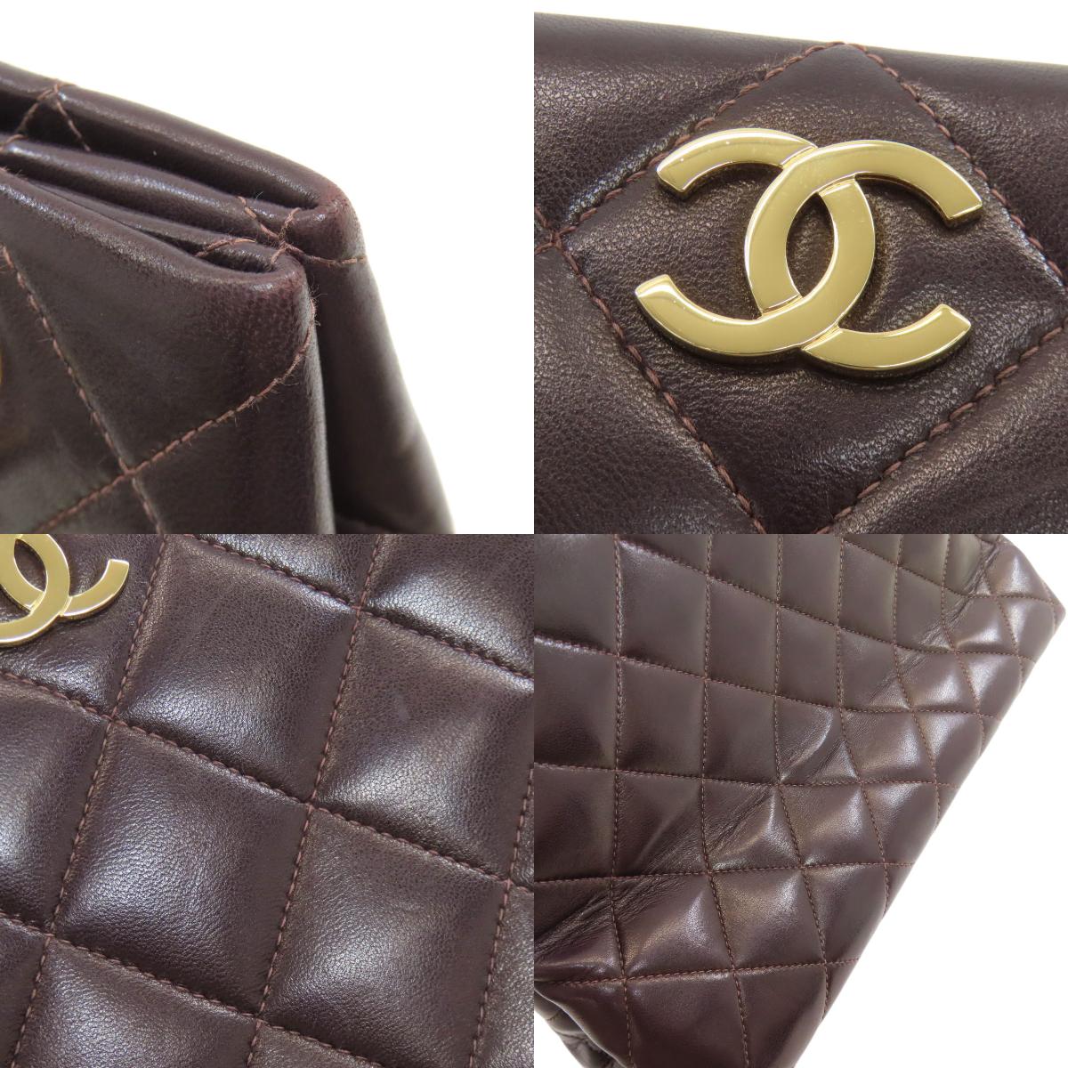 CHANEL Matelasse Chain Tote, Gold Hardware Shoulder Bag Lambskin Ladies [Used]