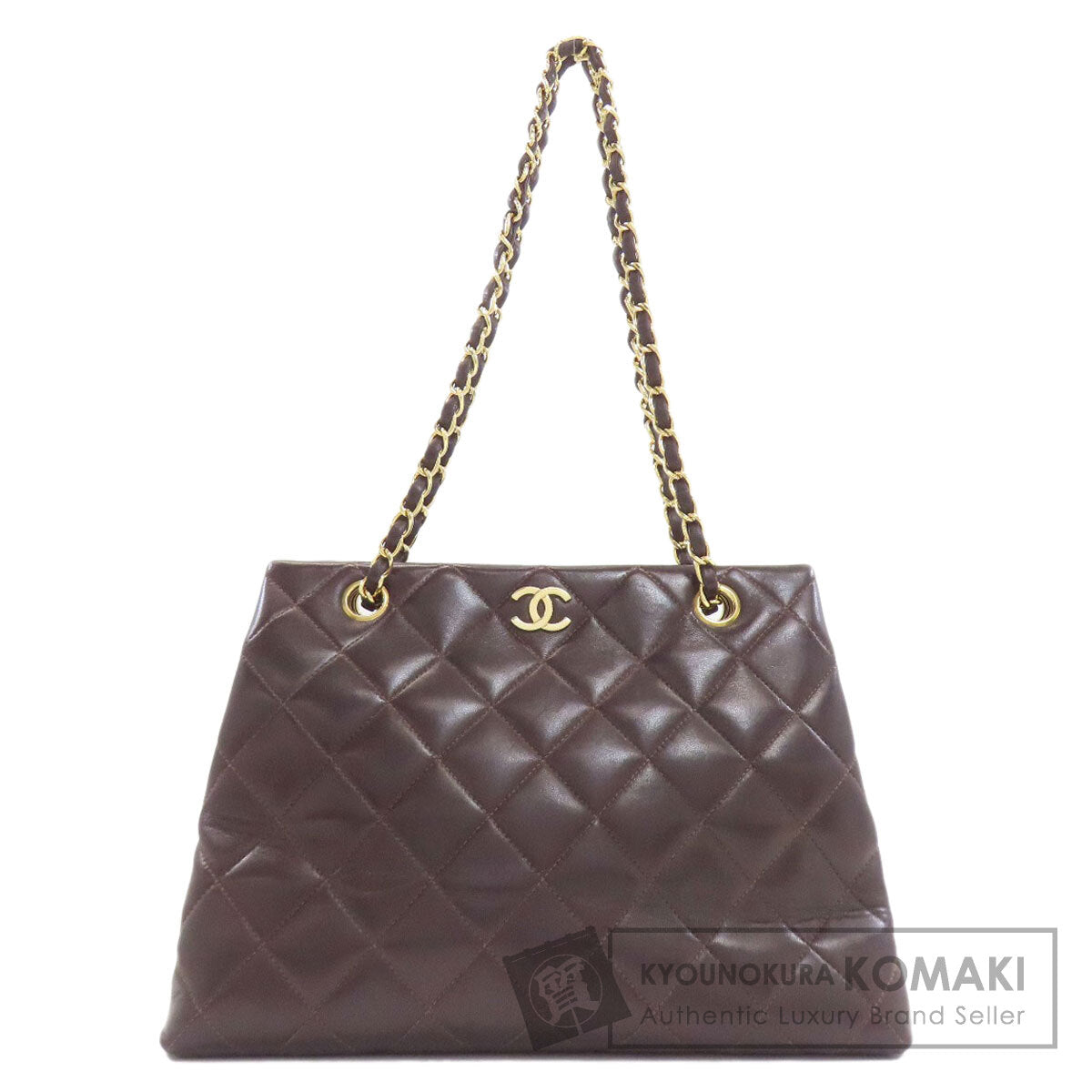 CHANEL Matelasse Chain Tote, Gold Hardware Shoulder Bag Lambskin Ladies [Used]