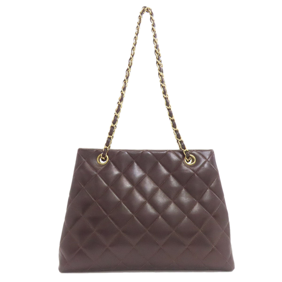 CHANEL Matelasse Chain Tote, Gold Hardware Shoulder Bag Lambskin Ladies [Used]