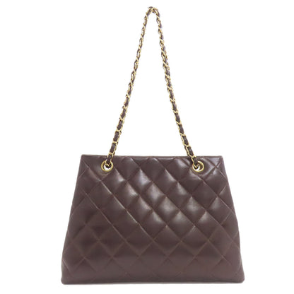 CHANEL Matelasse Chain Tote, Gold Hardware Shoulder Bag Lambskin Ladies [Used]