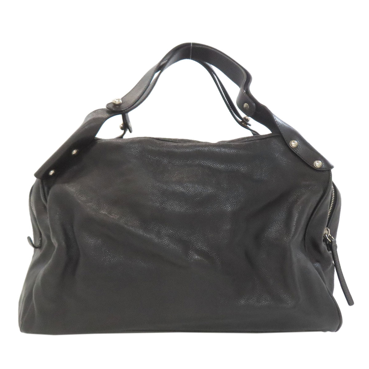 CHANEL Matelasse SilverHardware Tote Bag Grained Calfskin Skin Ladies [Used]