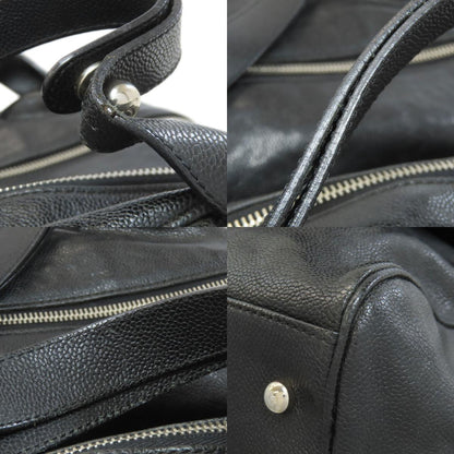 CHANEL Matelasse SilverHardware Tote Bag Grained Calfskin Skin Ladies [Used]