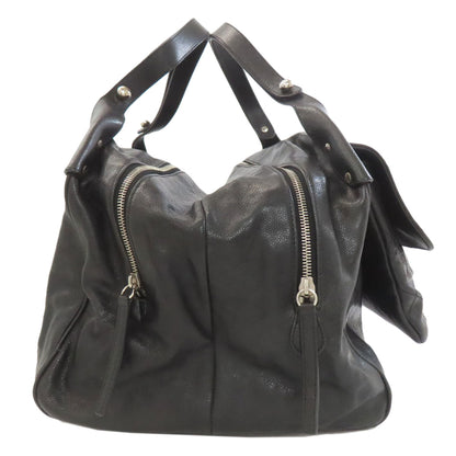 CHANEL Matelasse SilverHardware Tote Bag Grained Calfskin Skin Ladies [Used]