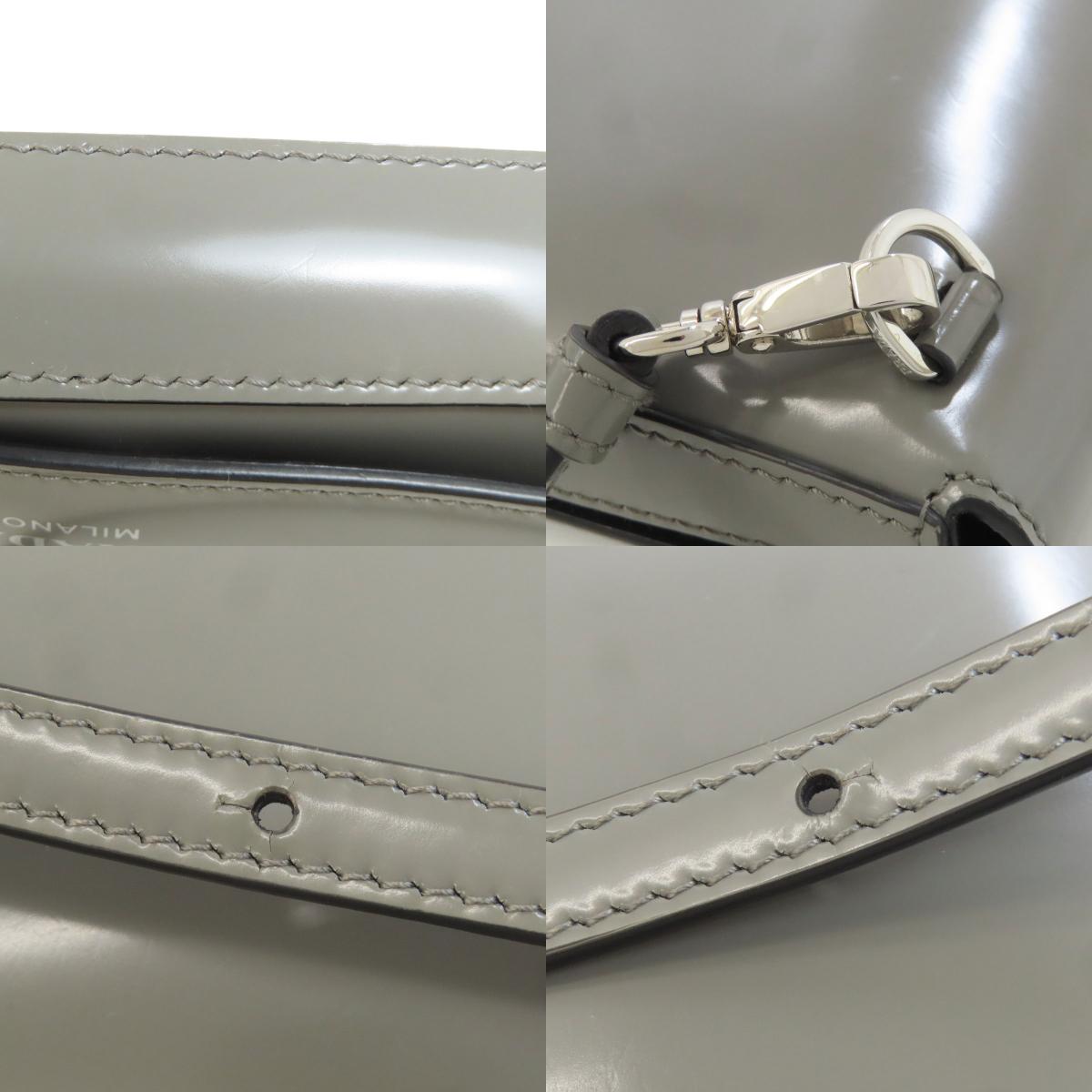 PRADA Logo Brushed Leather Shoulder Bag Leather Ladies [Used]