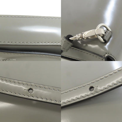 PRADA Logo Brushed Leather Shoulder Bag Leather Ladies [Used]