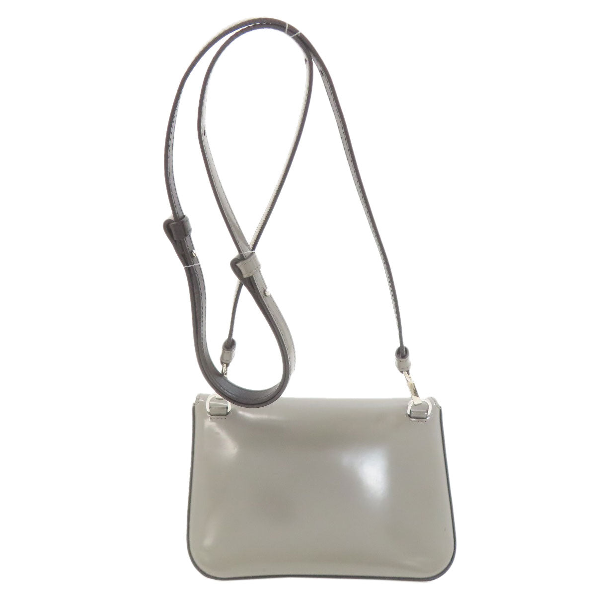 PRADA Logo Brushed Leather Shoulder Bag Leather Ladies [Used]