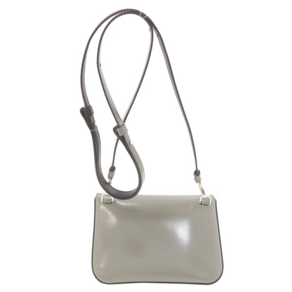 PRADA Logo Brushed Leather Shoulder Bag Leather Ladies [Used]