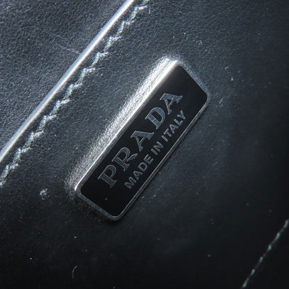 PRADA Logo Brushed Leather Shoulder Bag Leather Ladies [Used]