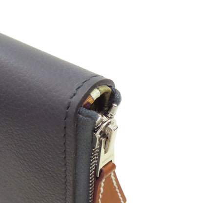 HERMES Azap Silkin Long SilverHardware Long wallet (with coin pocket) Epsom Ladies [Used]