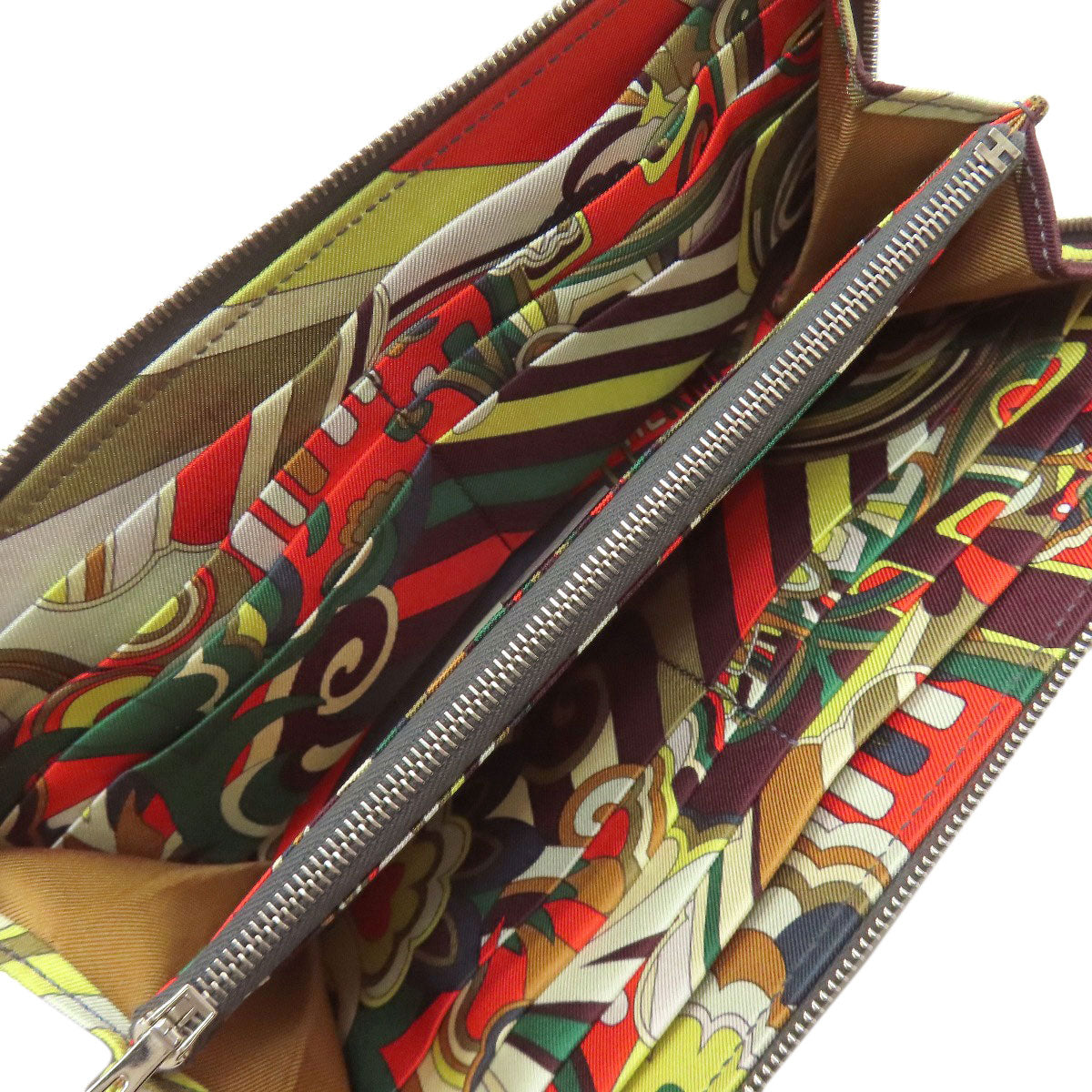 HERMES Azap Silkin Long SilverHardware Long wallet (with coin pocket) Epsom Ladies [Used]