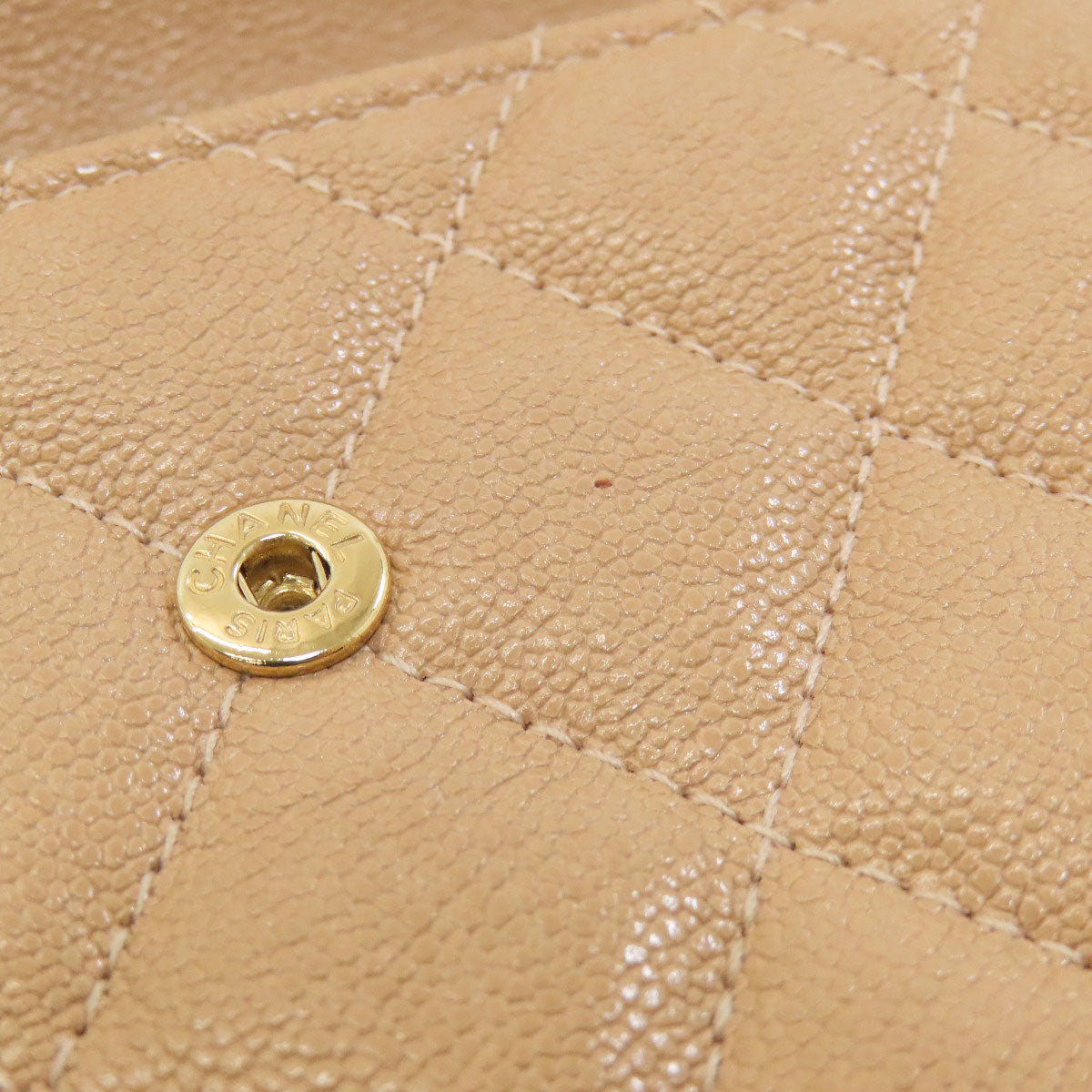 CHANEL A84385 Boy Chanel GoldHardware Bifold Wallet with Coin Pocket Grained Calfskin Skin Ladies [Used]