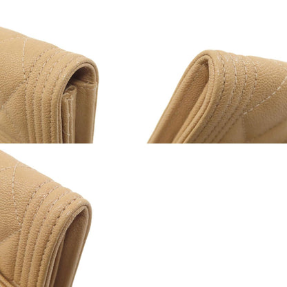 CHANEL A84385 Boy Chanel GoldHardware Bifold Wallet with Coin Pocket Grained Calfskin Skin Ladies [Used]