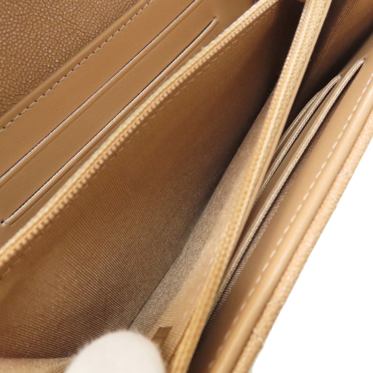 CHANEL A84385 Boy Chanel GoldHardware Bifold Wallet with Coin Pocket Grained Calfskin Skin Ladies [Used]