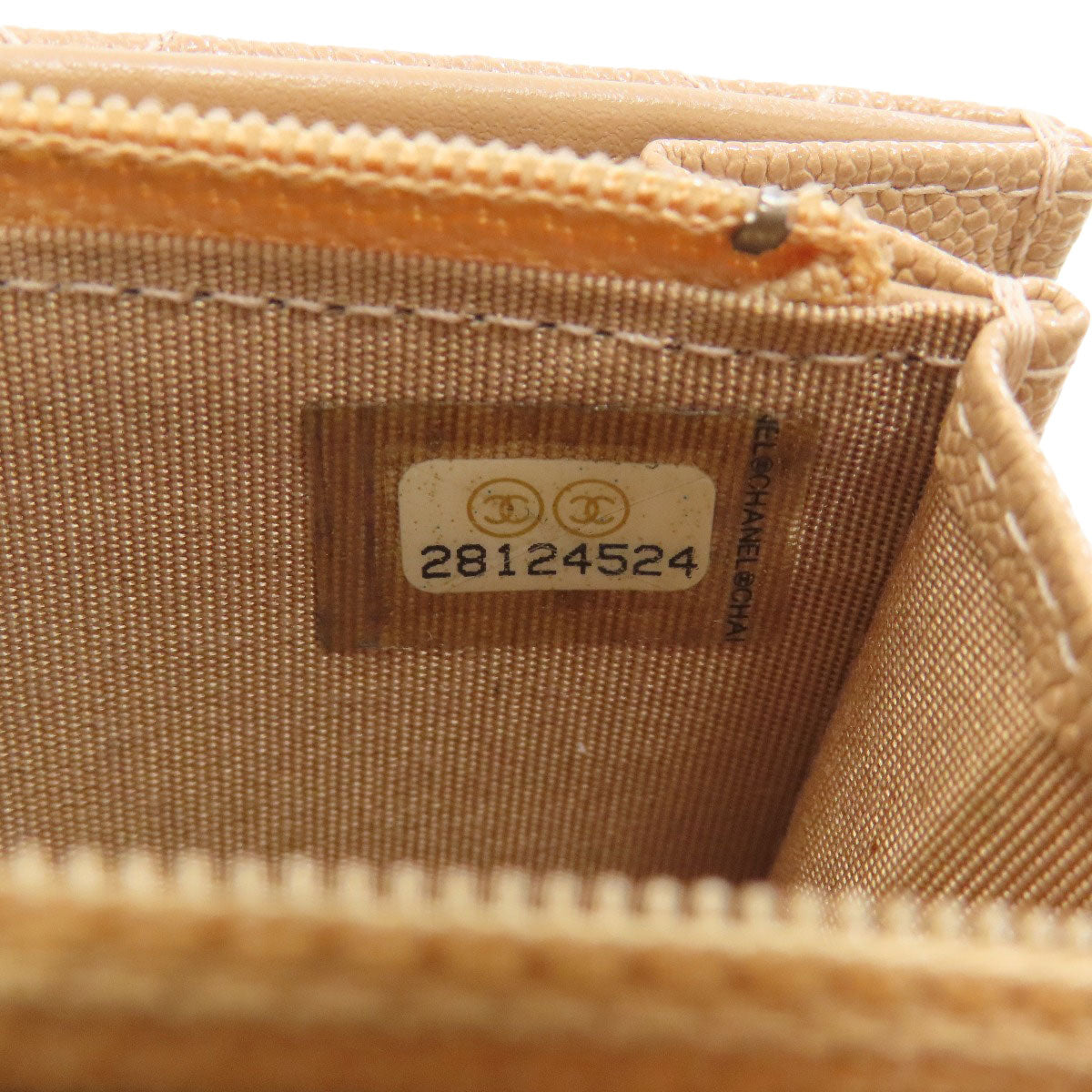 CHANEL A84385 Boy Chanel GoldHardware Bifold Wallet with Coin Pocket Grained Calfskin Skin Ladies [Used]