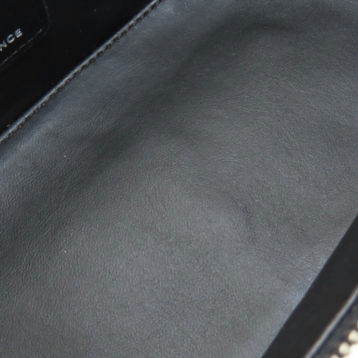 CHANEL COCO Mark SilverHardware Cosmetics Pouch Grained Calfskin Skin Ladies [Used]