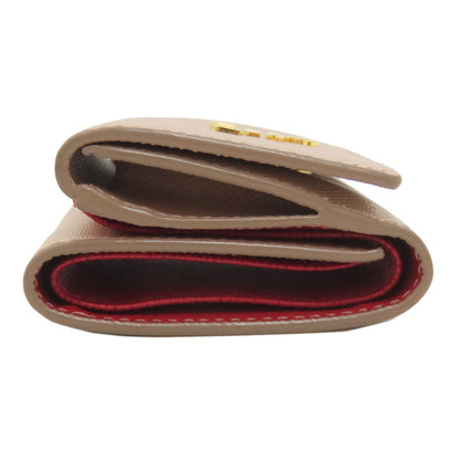 PRADA Compact wallet Bifold Wallet with Coin Pocket Safiano Ladies [Used]