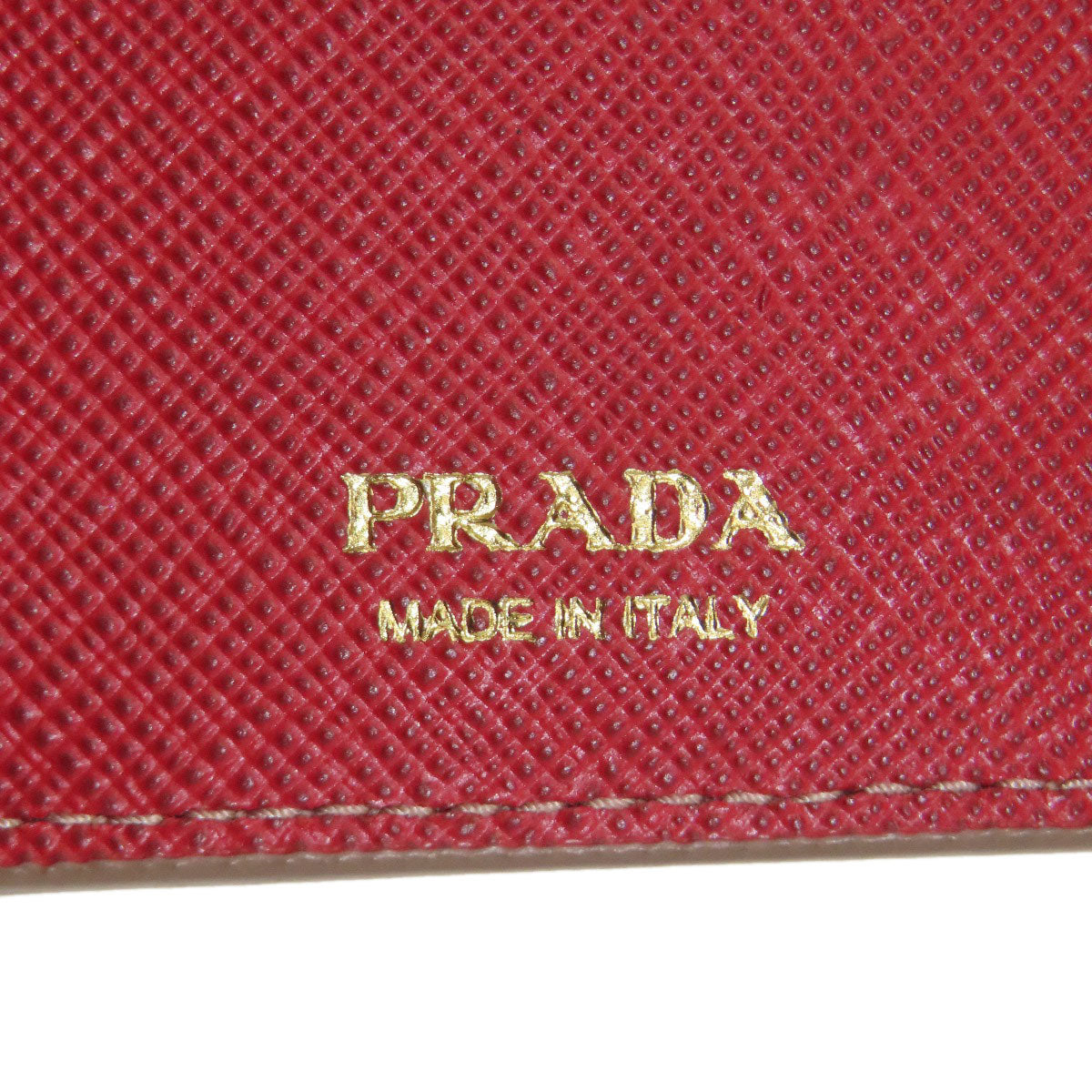 PRADA Compact wallet Bifold Wallet with Coin Pocket Safiano Ladies [Used]