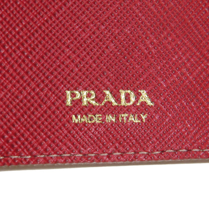 PRADA Compact wallet Bifold Wallet with Coin Pocket Safiano Ladies [Used]