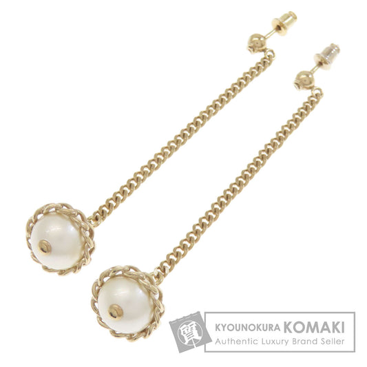 CHANEL Chain COCO Mark earring Metal Fake pearlLadies [Used]
