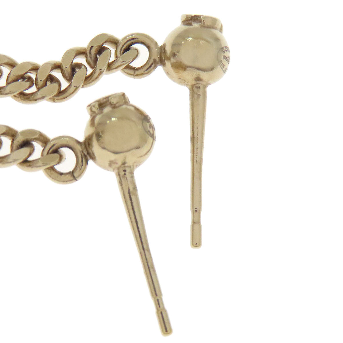 CHANEL Chain COCO Mark earring Metal Fake pearlLadies [Used]