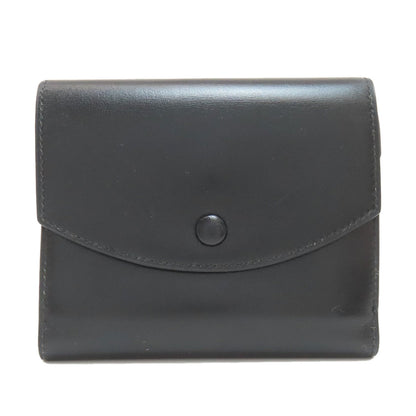 HERMES Tri-fold Compact Wallet GoldHardware Bifold Wallet with Coin Pocket Box calf Ladies [Used]