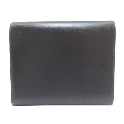 HERMES Tri-fold Compact Wallet GoldHardware Bifold Wallet with Coin Pocket Box calf Ladies [Used]