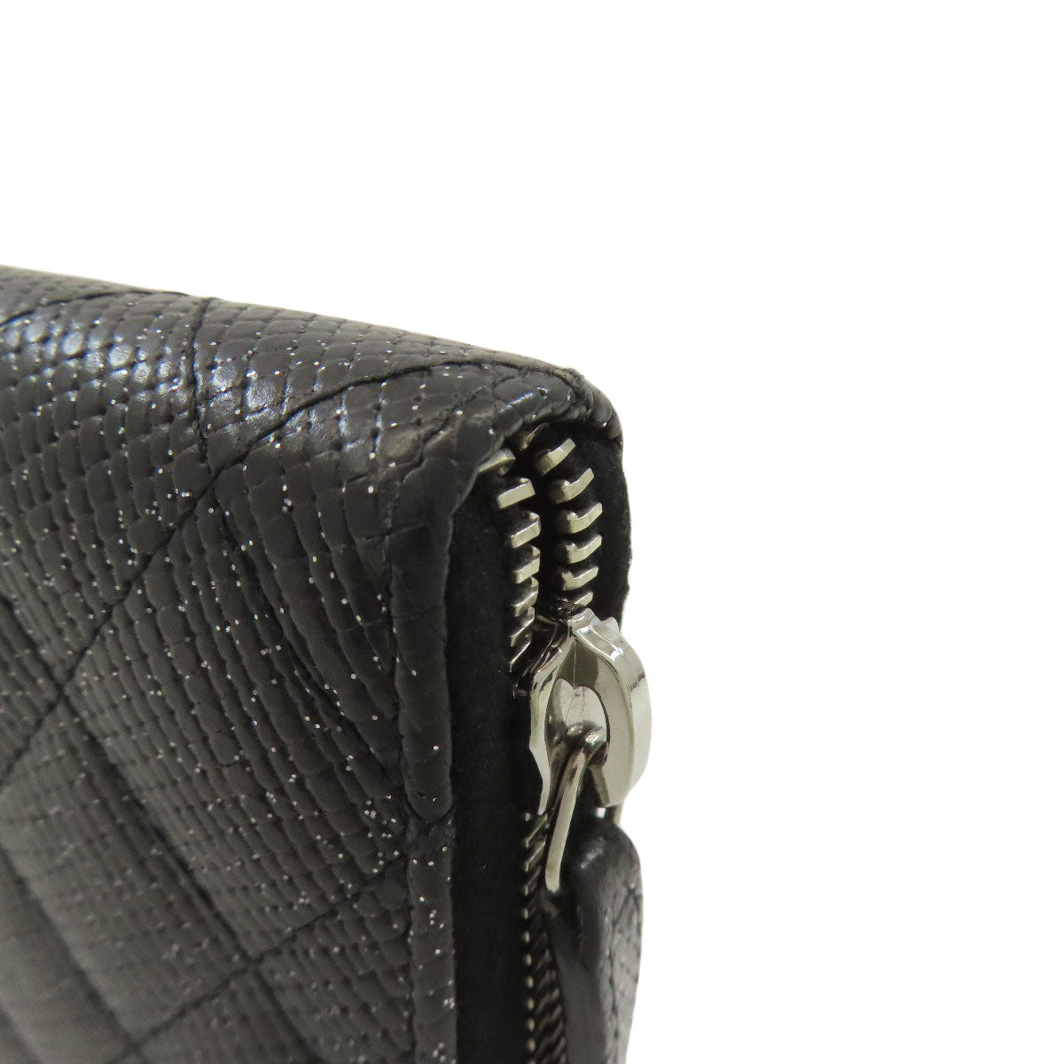 CHANEL Matelasse COCO Mark SilverHardware Long wallet (with coin pocket) Calf Ladies [Used]