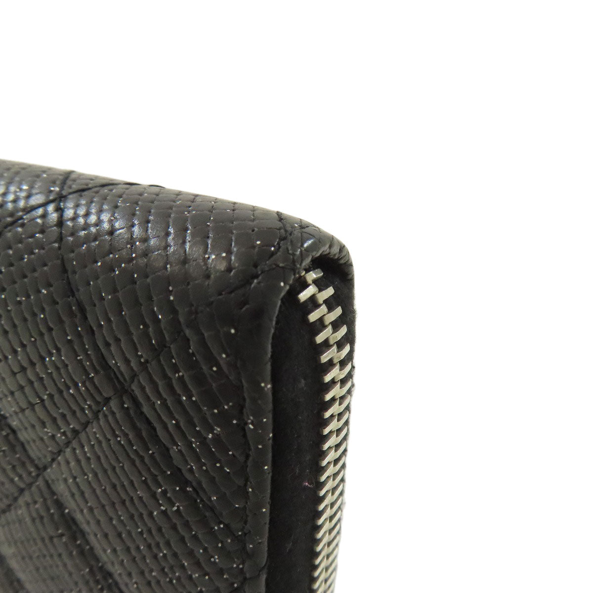 CHANEL Matelasse COCO Mark SilverHardware Long wallet (with coin pocket) Calf Ladies [Used]