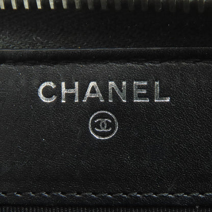 CHANEL Matelasse COCO Mark SilverHardware Long wallet (with coin pocket) Calf Ladies [Used]