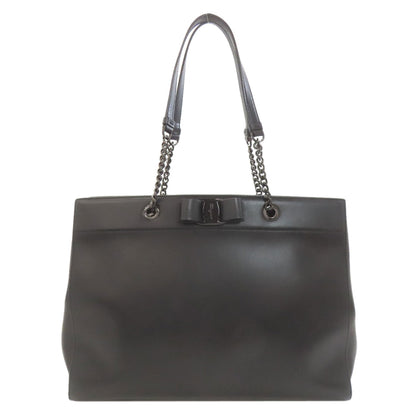 サルヴァトーレフェラガモ ヴァラリボン トートバッグ レザー レディース 【中古】【Salvatore Ferragamo】