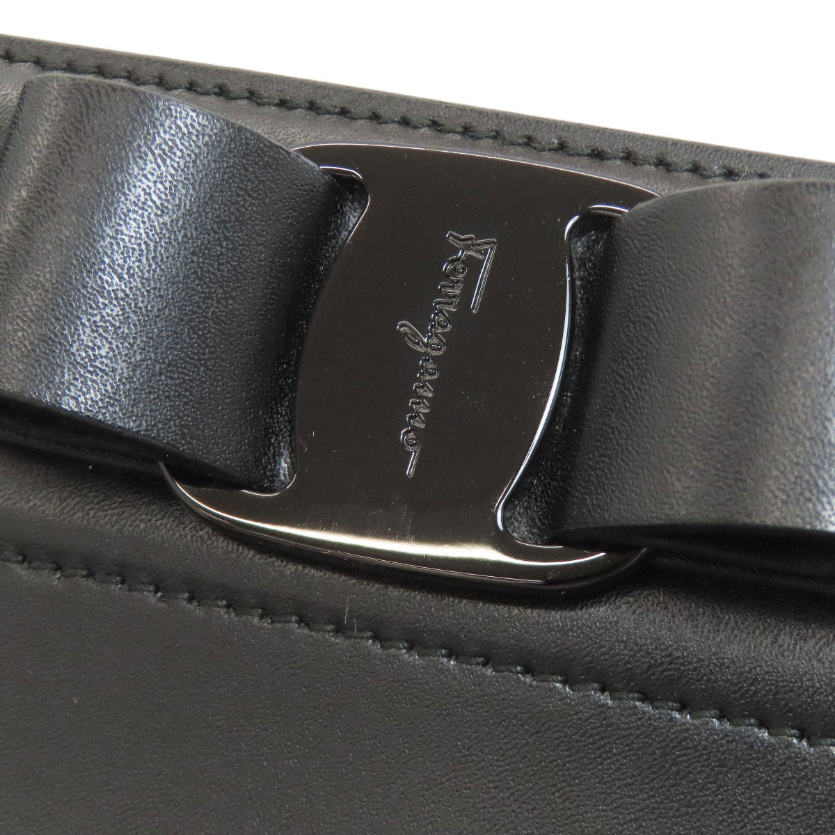 サルヴァトーレフェラガモ ヴァラリボン トートバッグ レザー レディース 【中古】【Salvatore Ferragamo】