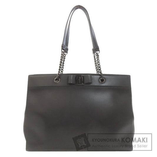 サルヴァトーレフェラガモ ヴァラリボン トートバッグ レザー レディース 【中古】【Salvatore Ferragamo】
