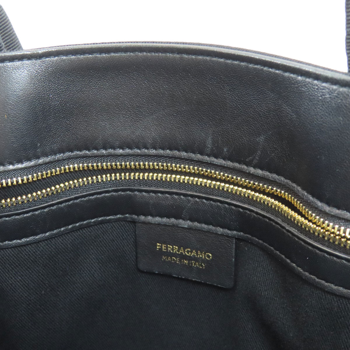 Salvatore Ferragamo 213986 BEACHWEAR GROS Tote Bag Canvas Ladies [Used]