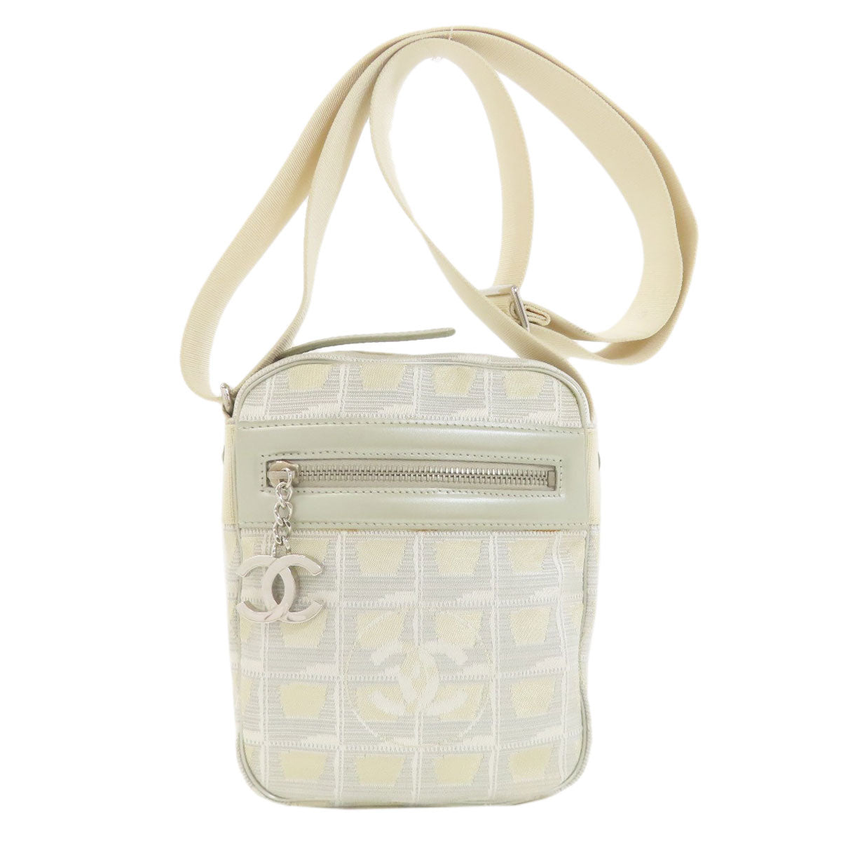 シャネル ニュートラベルライン ショルダーバッグ ナイロンジャガード レディース 【中古】【CHANEL】
