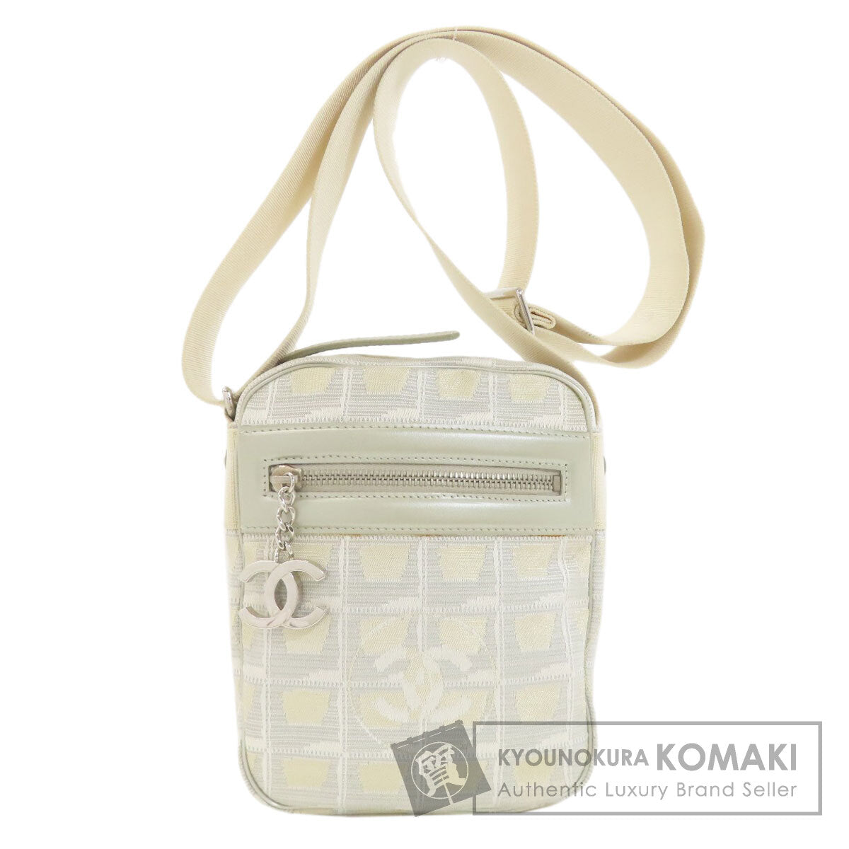 シャネル ニュートラベルライン ショルダーバッグ ナイロンジャガード レディース 【中古】【CHANEL】