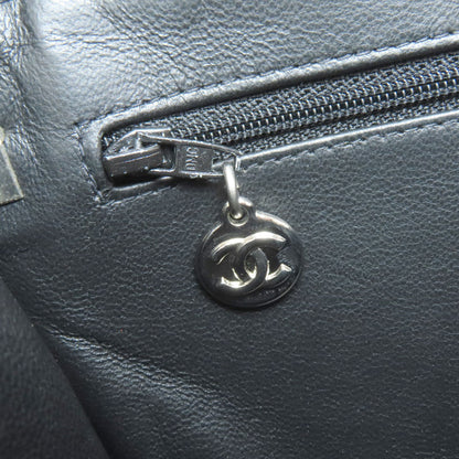 CHANEL Matelasse Double Face Silver Hardware Handbag Grained Calfskin Skin Ladies [Used]