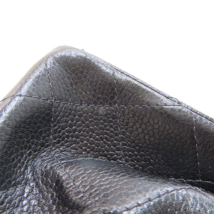 CHANEL Matelasse Double Face Silver Hardware Handbag Grained Calfskin Skin Ladies [Used]
