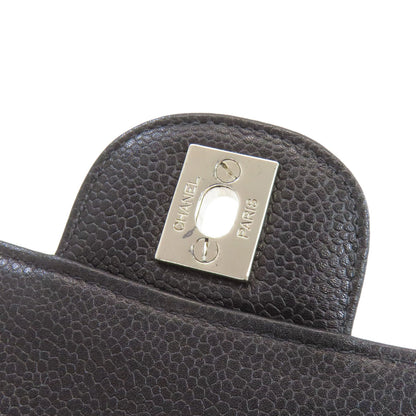 CHANEL Matelasse Double Face Silver Hardware Handbag Grained Calfskin Skin Ladies [Used]