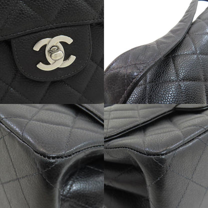 CHANEL Matelasse Double Face Silver Hardware Handbag Grained Calfskin Skin Ladies [Used]