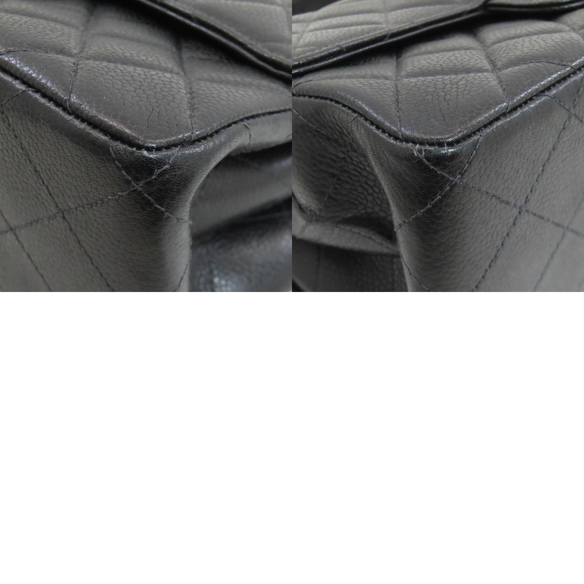 CHANEL Matelasse Double Face Silver Hardware Handbag Grained Calfskin Skin Ladies [Used]