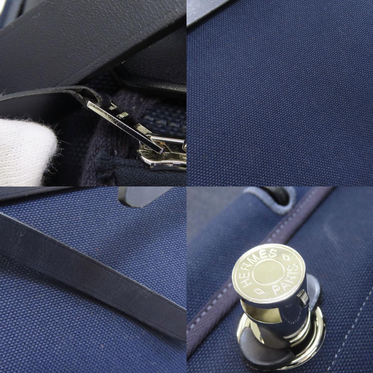 HERMES Airbag Zip Add MM SilverHardware Handbag Towar Officche Ladies [Used]