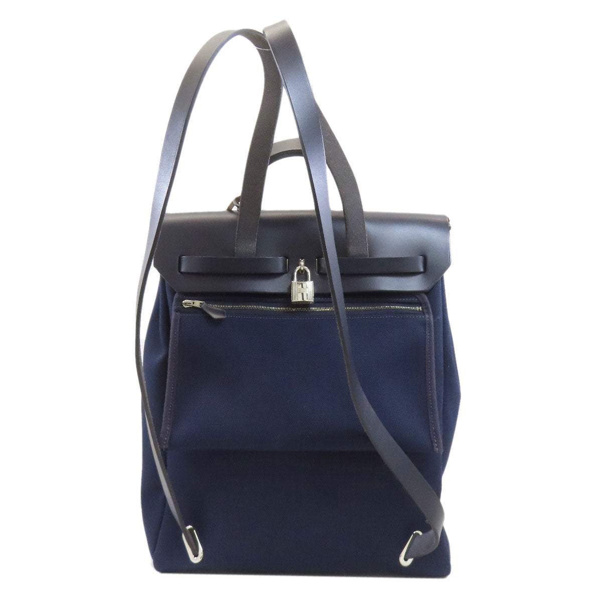 HERMES Airbag Zip Add MM SilverHardware Handbag Towar Officche Ladies [Used]