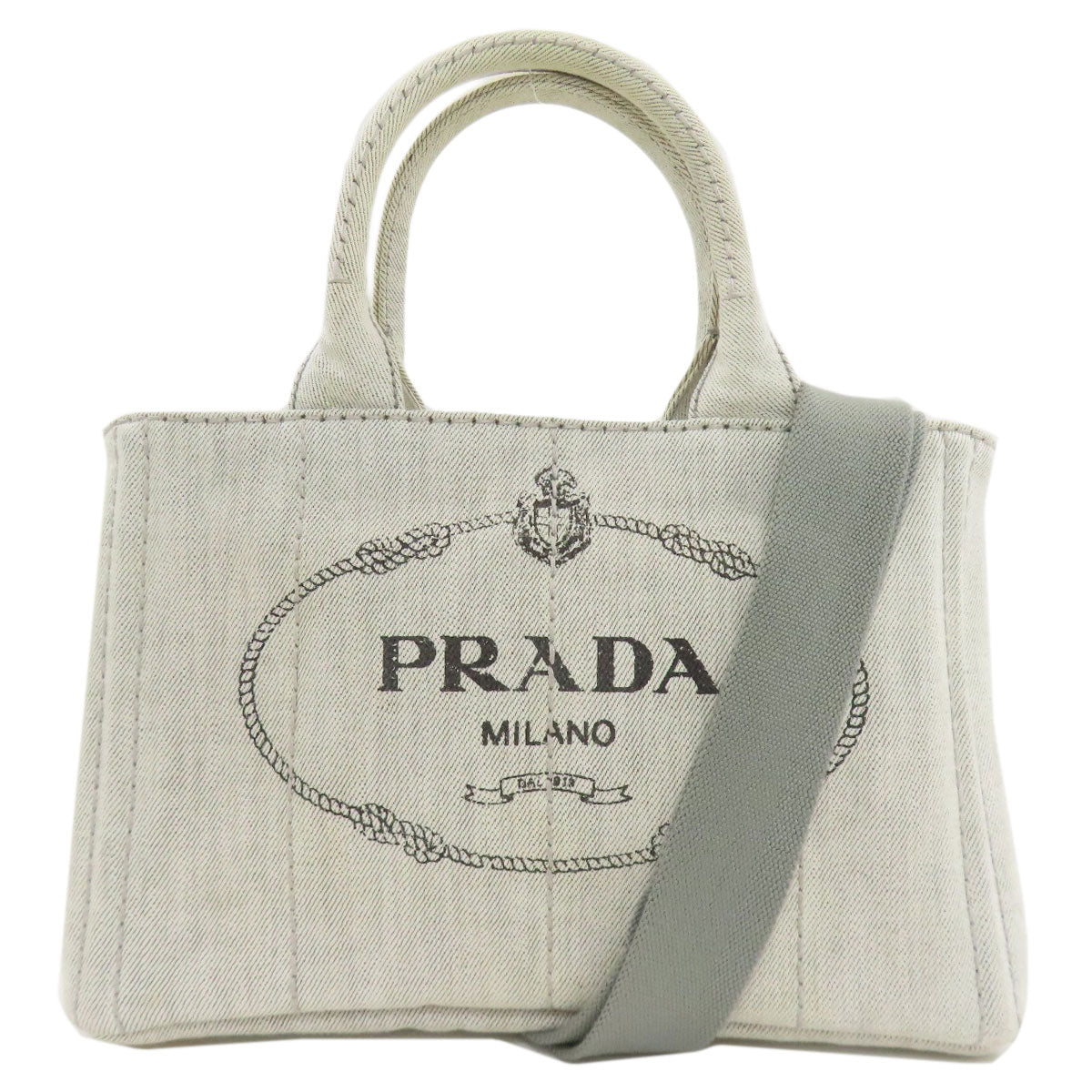 プラダ 1BG439 カナパミニ 2WAY ハンドバッグ デニム レディース 【中古】【PRADA】