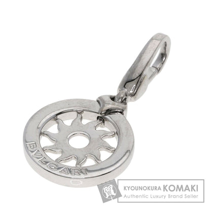 BVLGARI Tondo sun charm Pendant top K18 White Gold Ladies [Used]