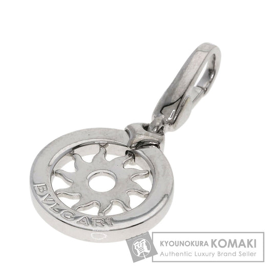 BVLGARI Tondo sun charm Pendant top K18 White Gold Ladies [Used]