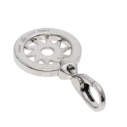 BVLGARI Tondo sun charm Pendant top K18 White Gold Ladies [Used]
