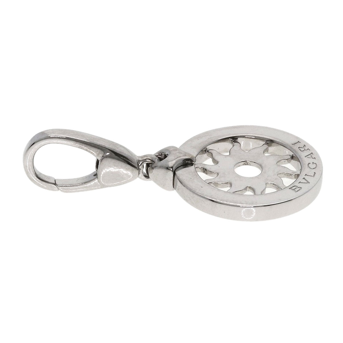 BVLGARI Tondo sun charm Pendant top K18 White Gold Ladies [Used]