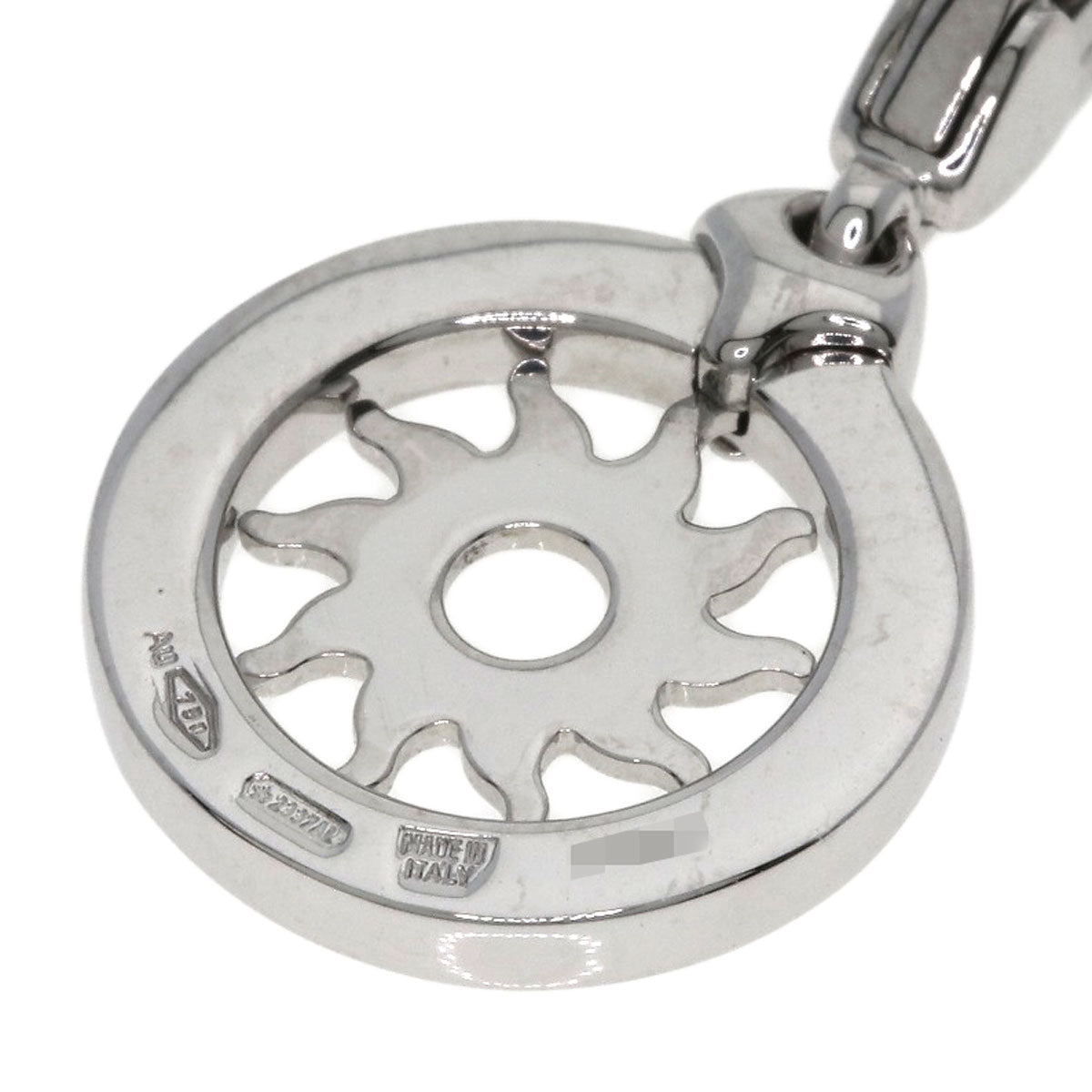 BVLGARI Tondo sun charm Pendant top K18 White Gold Ladies [Used]